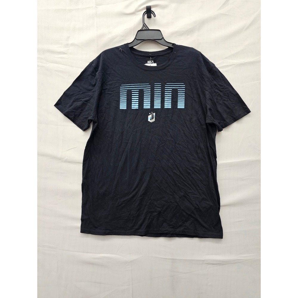 MLS Mens Minnesota United FC Graphic T-Shirt Black Cotton Athletic Size XL